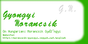 gyongyi morancsik business card